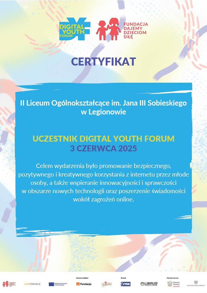 UCZESTNIK DIGITAL YOUTH FORUM