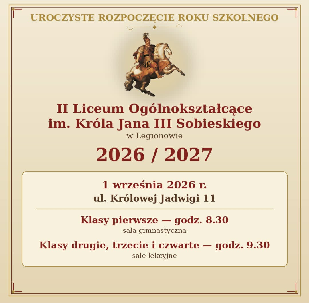 Więcej o: Uroczyste rozpoczęcie roku szkolnego 2026/2027