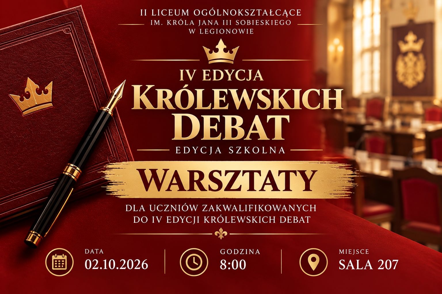 Więcej o: Warsztaty przygotowujące do IV edycji Królewskich Debat